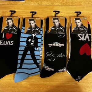 Elvis Presley Themed Rock & Roll Graphic Socks